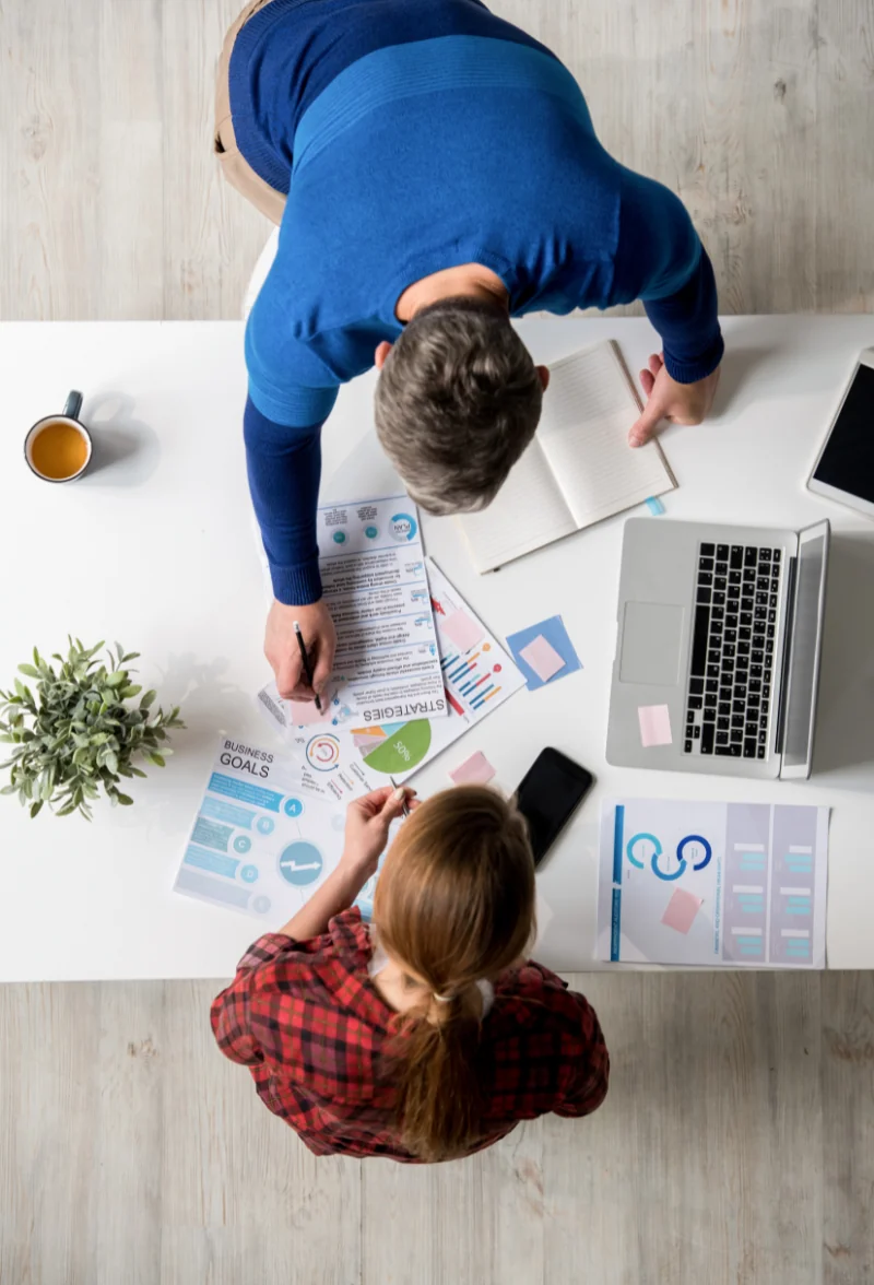 Healthcare marketing specialist planning an individual service for a clinic