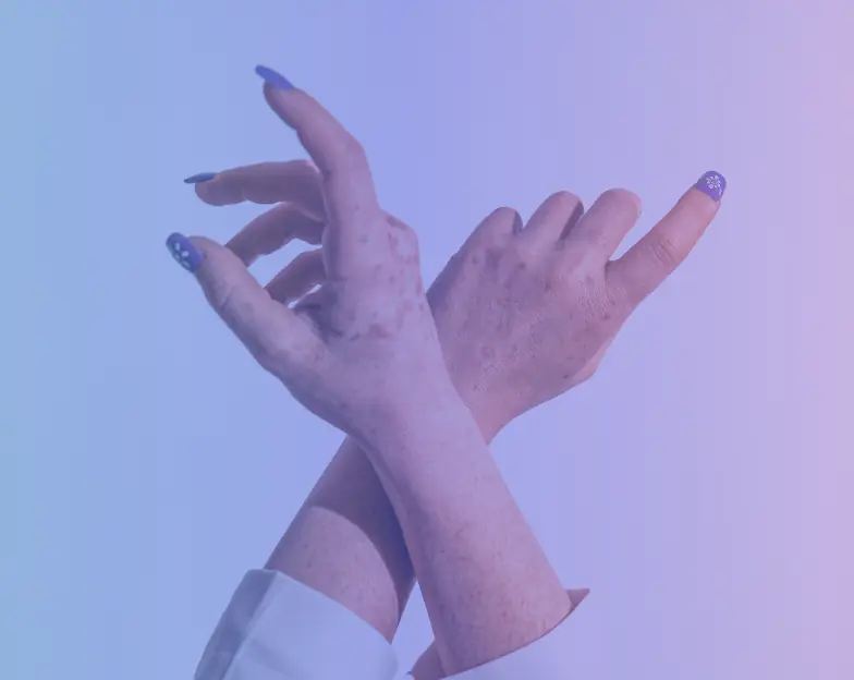 Medical and dental marketing in UAE: Close-up of hands and forearms in the general dermatology tile, supporting aesthetic clinic marketing UAE