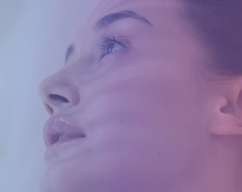 Medical and dental marketing in UAE: Close-up profile of a woman's face for skin-rejuvenation service information, supporting aesthetic clinic marketing UAE