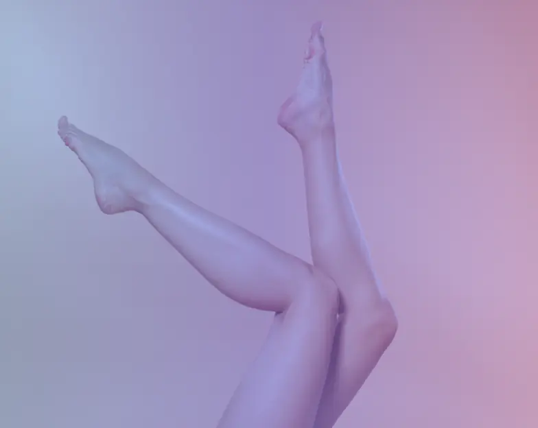 Medical and dental marketing in UAE: Studio photograph of legs in the waxing and grooming service tile, supporting beauty marketing UAE