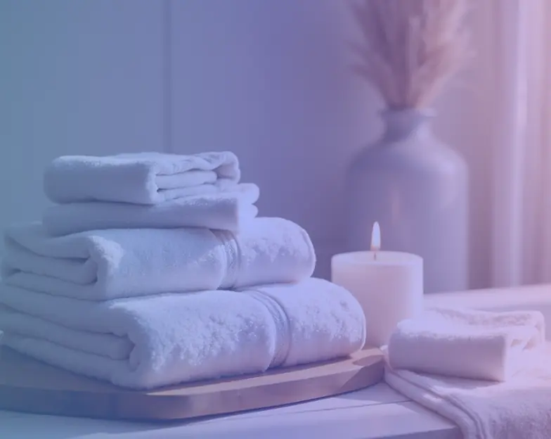 Medical and dental marketing in UAE: Folded towels and a lit candle in a spa setting for Packages, Memberships and Repeat Programmes, supporting specialty-led healthcare marketing